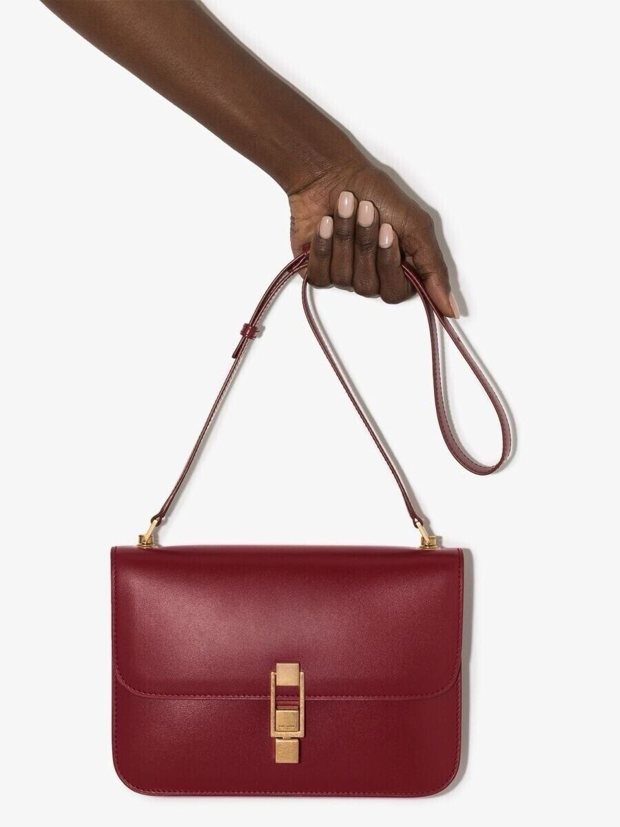 Saint Laurent Le Carré Handbag. Opium Red. Bnwt. Receipt! Rrp £2400