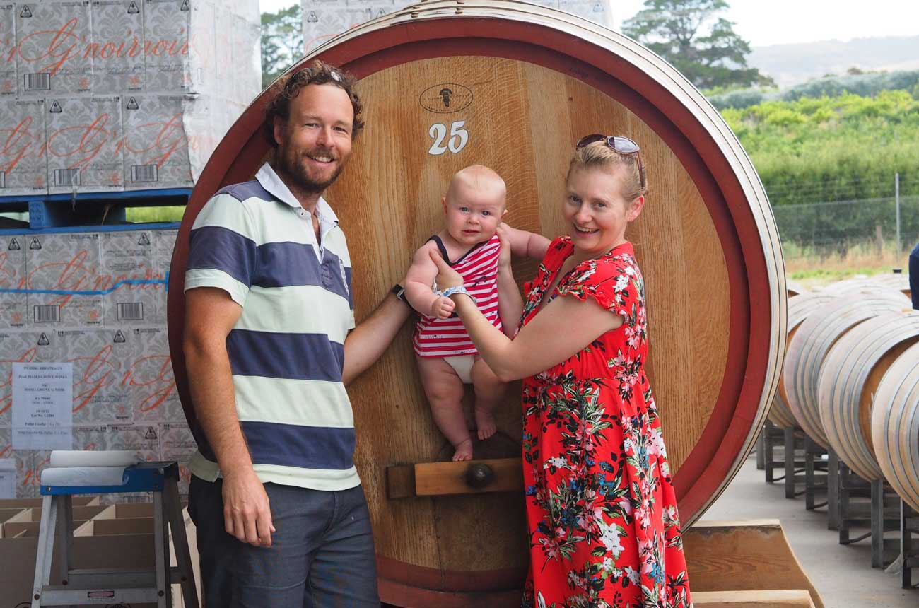 Rob and Louise Mack with their son Monty
