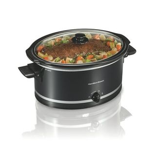 Hamilton Beach Slow Cooker, 8 Quart Capacity, Extra Large, Serves 10+, Removable Crock, Black, 33185