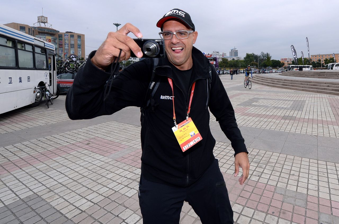 Sean Weide has some fun at the 2013 Tour of Beijing