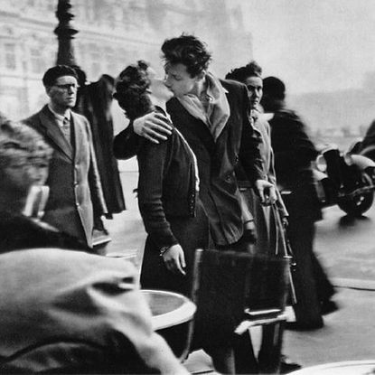 Kiss by the Hotel de Ville by Robert Doisneau