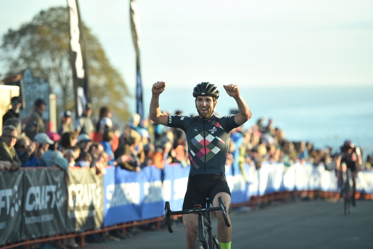 Tobin Ortenblad (Santa Cruz/Donkey Label Racing) celebrates his solo win