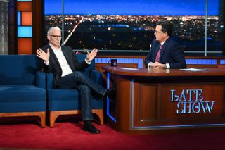 The Late Show with Stephen Colbert with guest Anderson Cooper during Wednesdays June 16, 2021 show.