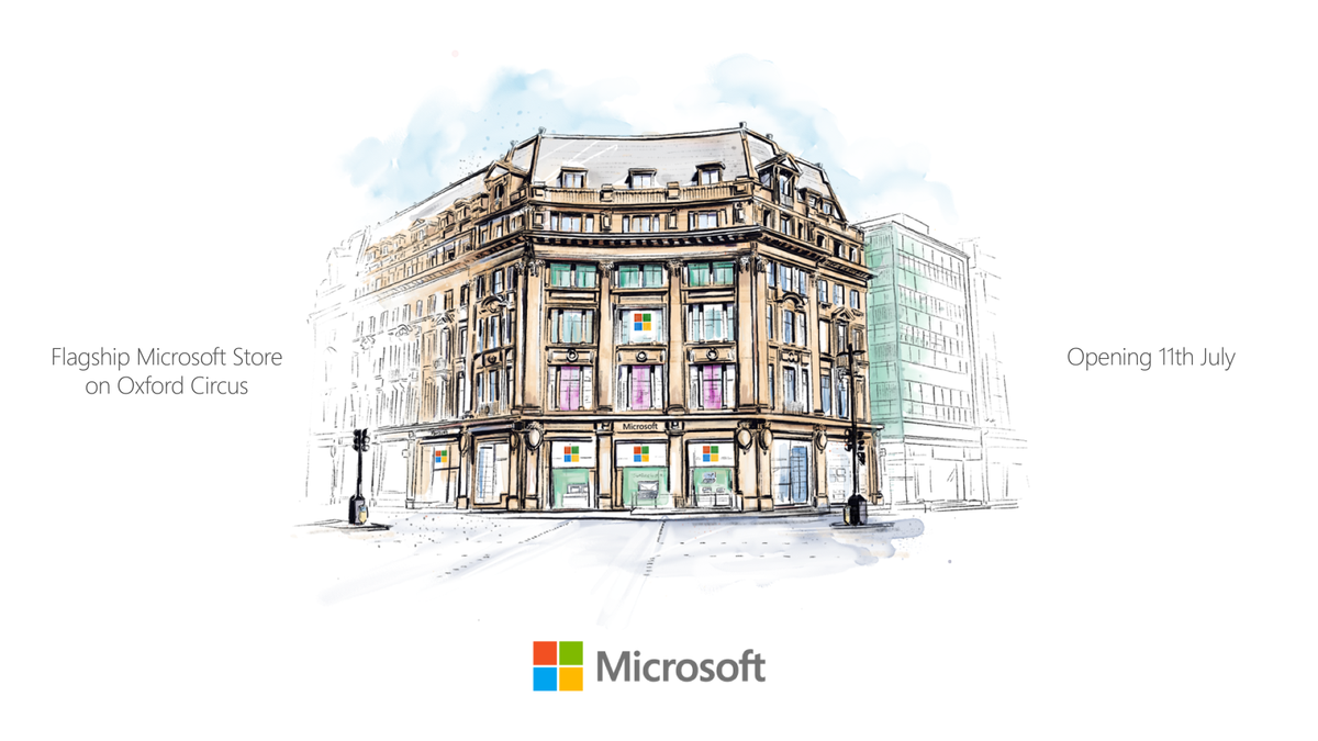 Microsoft Store London sketch