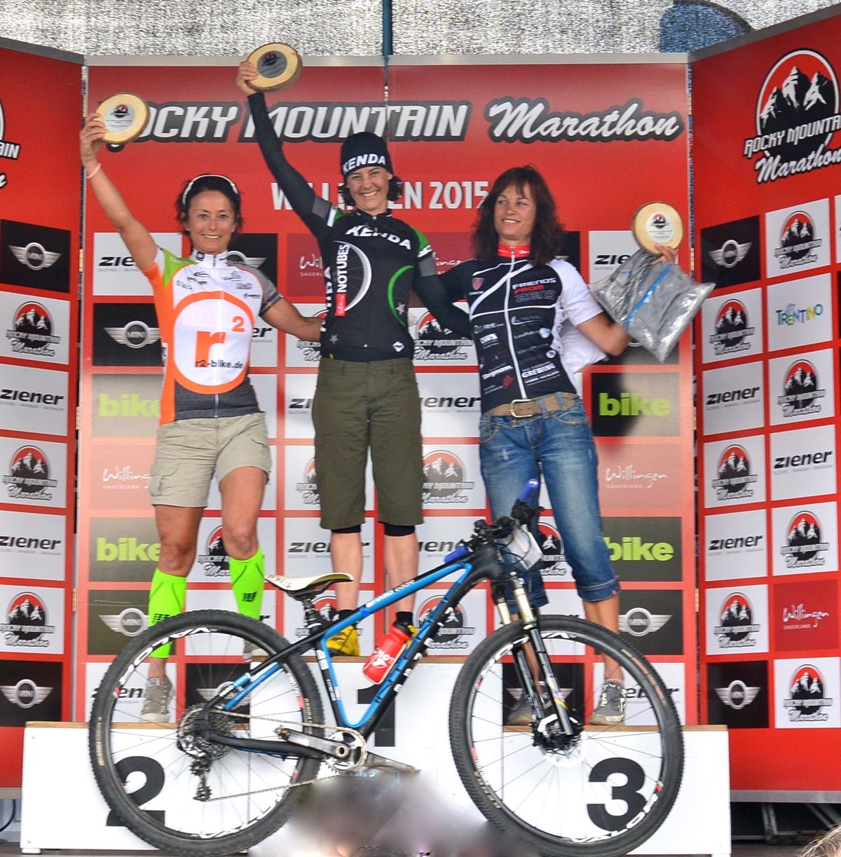 Top step of the podium for Mary at the Willingen Bike Festival (53km) marathon!