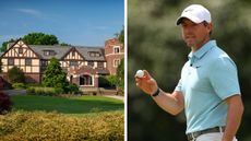 Oak Hill Country Club clubhouse and Rory McIlroy