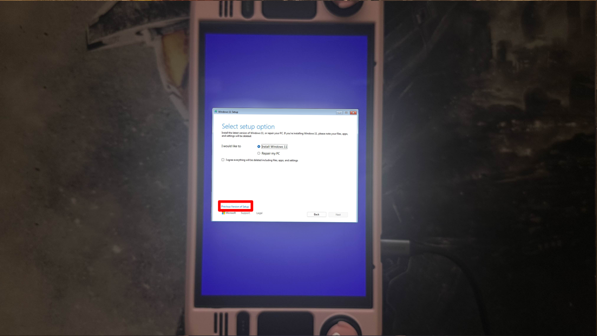 Steam Deck installing Windows