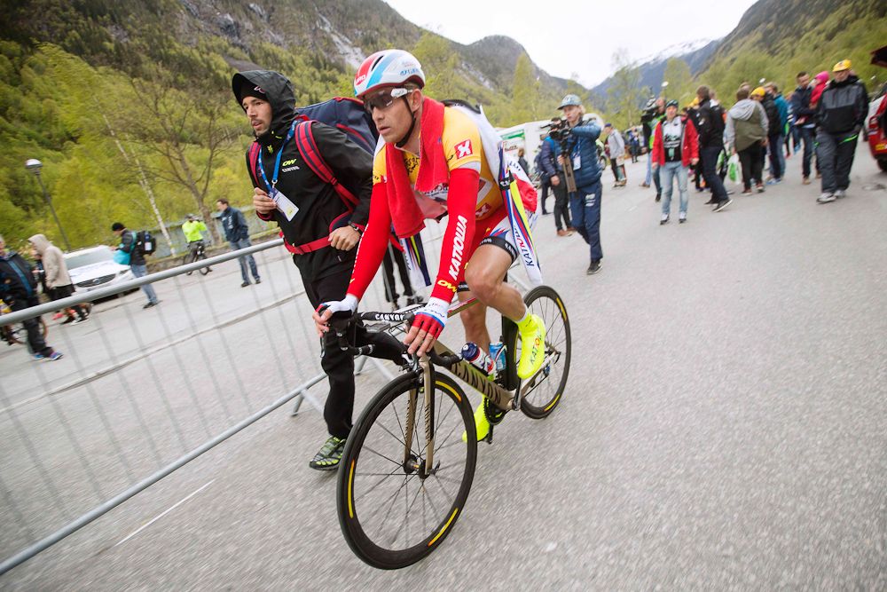 Alexander Kristoff had to give up Norway's yellow jersey today.