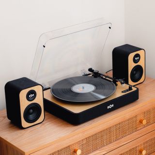 The House of Marley Revolution Turntable and Uplift Bluetooth Speaker Bundle