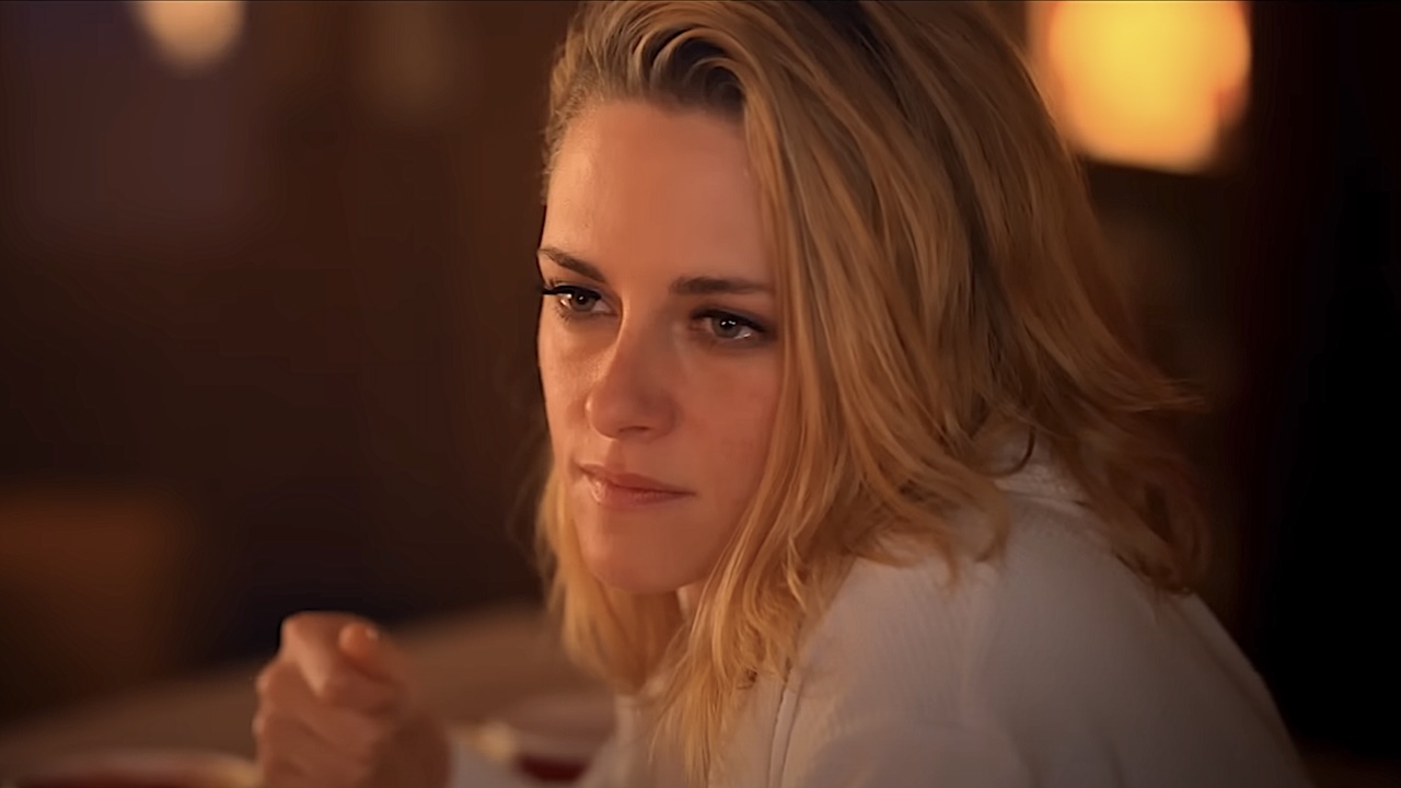 Kristen Stewart gazing lovingly in Love Me movie.