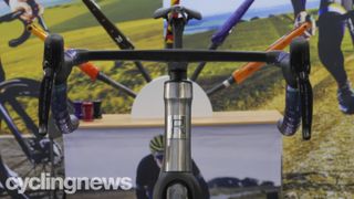 A close up of the Reilly Cycleworks Fusion titanium road bike