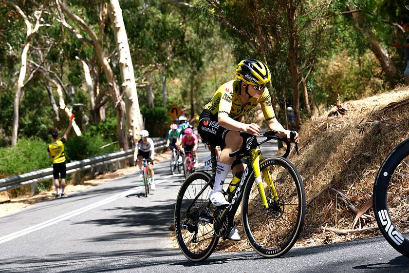 CAMPBELLTOWN, AUSTRALIA - JANUARY 19: Sarah van Dam of Canada and Team Visma | Lease a Bike competes during the 10th Santos Women&amp;apos;s Tour Down Under 2026, Stage 3 a 126.5km stage from Norwood to Campbelltown / #UCIWWT / on January 19, 2026 in Campbelltown, Australia. (Photo by Con Chronis/Getty Images)
