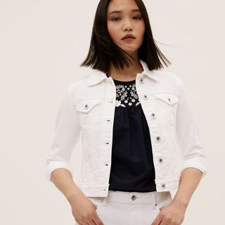 white denim jacket