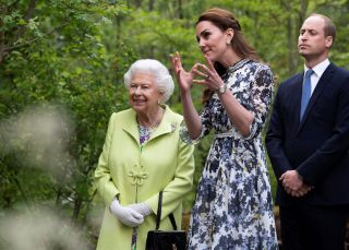 The Queen Kate Middleton and Prince William at Chelsea Flower Show 2019