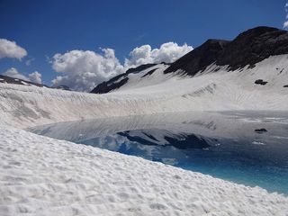 New climate models have shown that if little is done to curb carbon emissions and slow global warming, about 95 percent of the ice volume of the glaciers in the European Alps will be lost by the end of the century. 