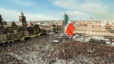 Mexico City's Z&oacute;calo square, the city's main square and the former ceremonial center of the Aztec city of Tenochtitlan.
