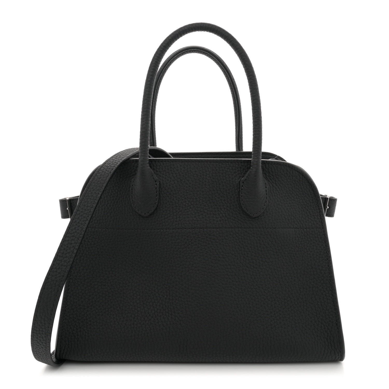 The Row, Grained Calfskin Soft Margaux 10 Bag Black