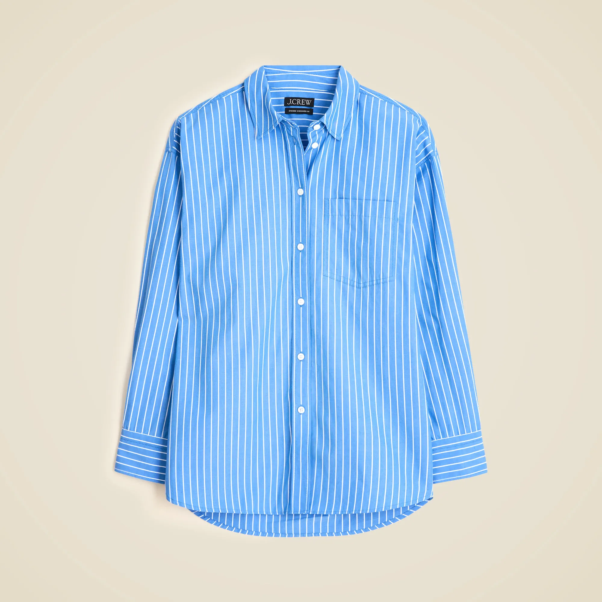 J. Crew, Étienne oversized shirt in striped cotton poplin