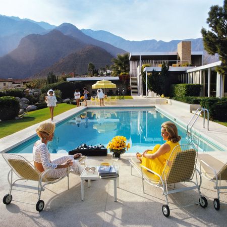 Slim Aarons photographs a Palm Springs pool