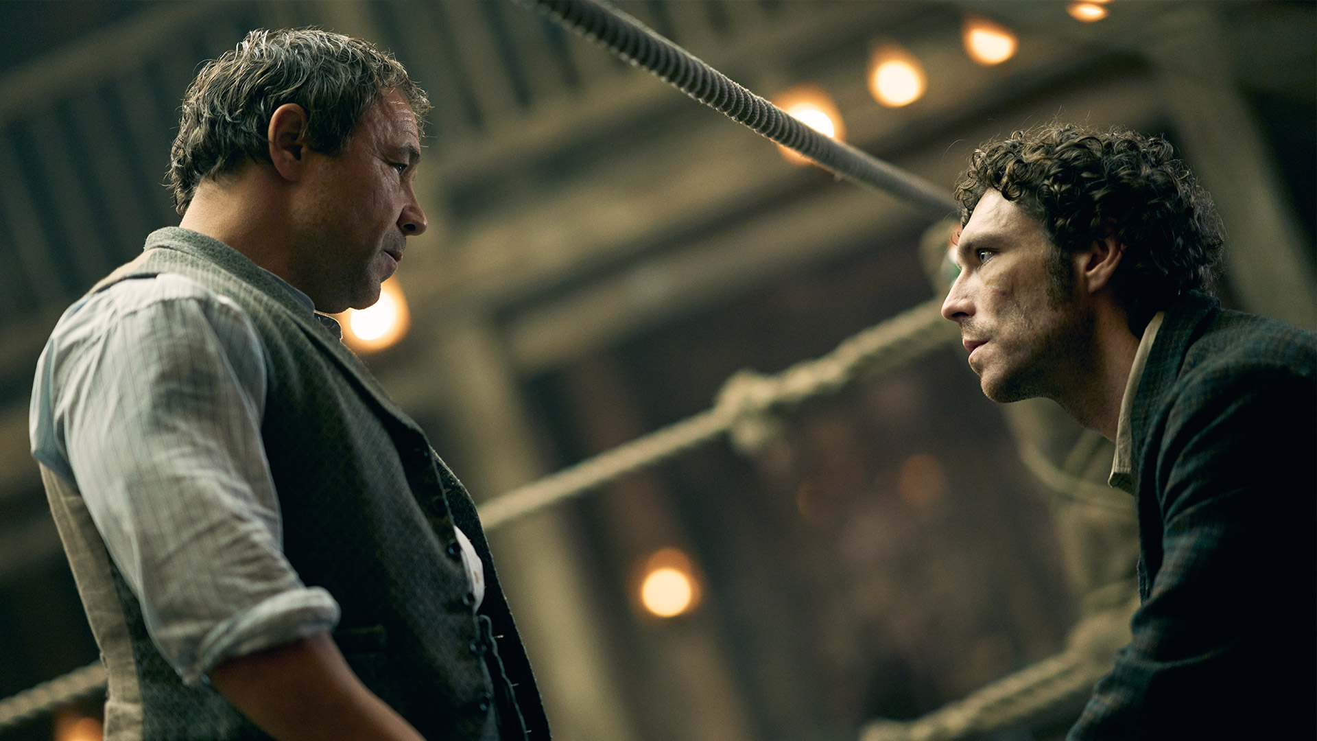 Stephen Graham and James Nelson-Joyce face off in a boxing ring in A Thousand Blows season 2