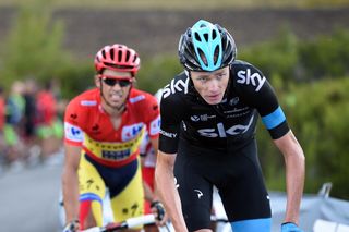 Chris Froome and Alberto Contador on stage nineeen of the 2014 Tour of Spain