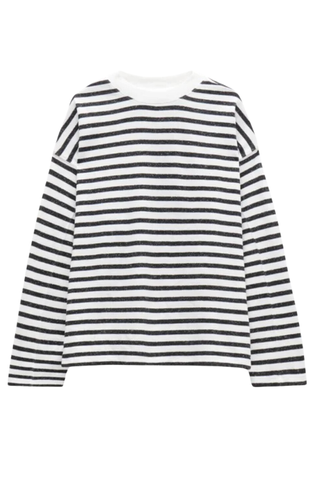 Aluna Brushed Striped Oversized Top