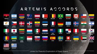 graphic showing every country that has signed the Artemis Accords so far.