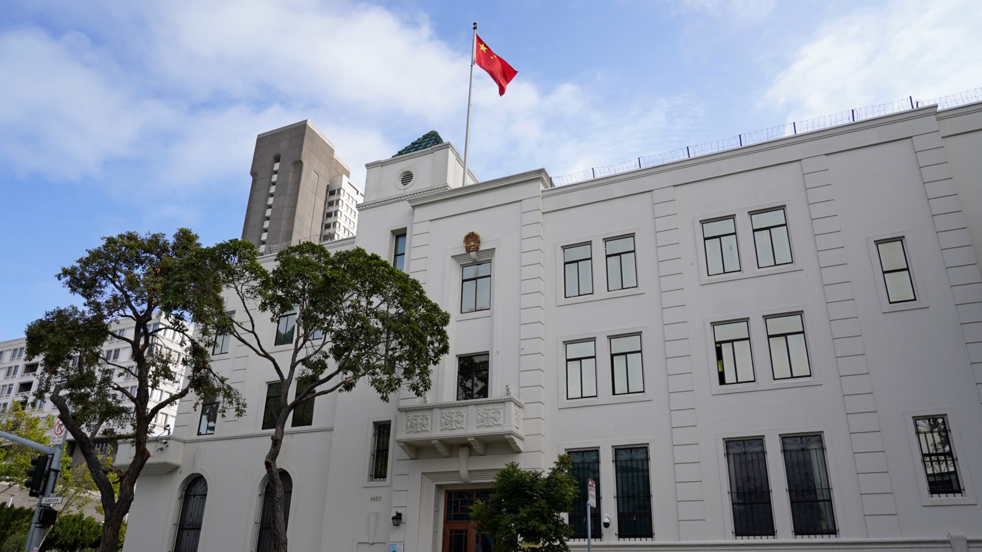The Chinese Consulate building in seen in San Francisco