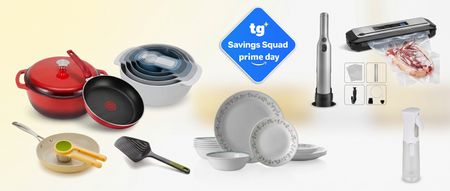 kitchen items on gradient background
