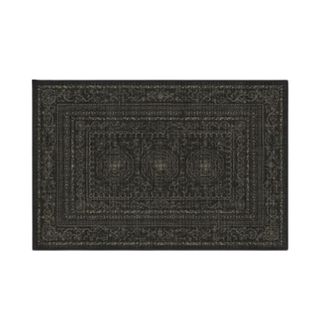 A black detailed Ruggable rug