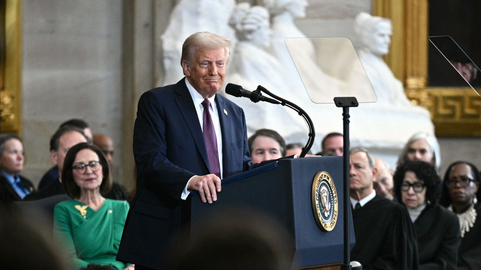 Trump declares 'golden age' at indoor inauguration | The Week