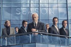 The cast of Succession on a season 4 poster
