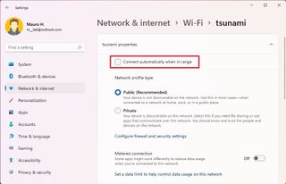 Windows 11 disable connect automatically when in range