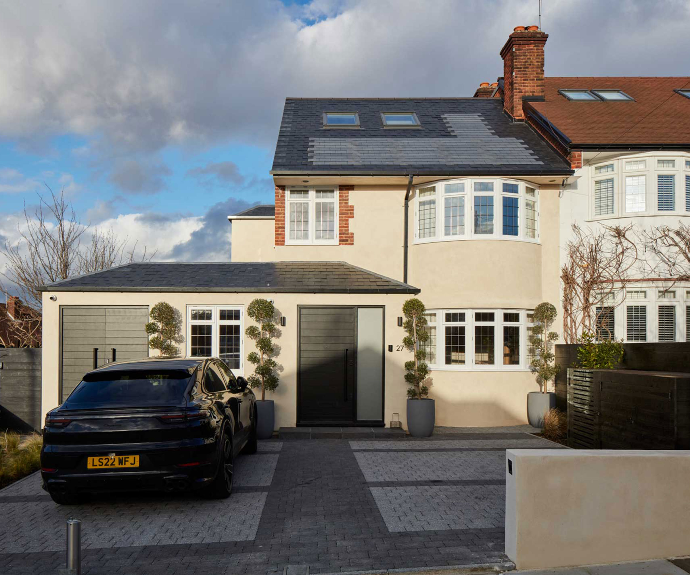 semi-detached house with Velux loft conversion