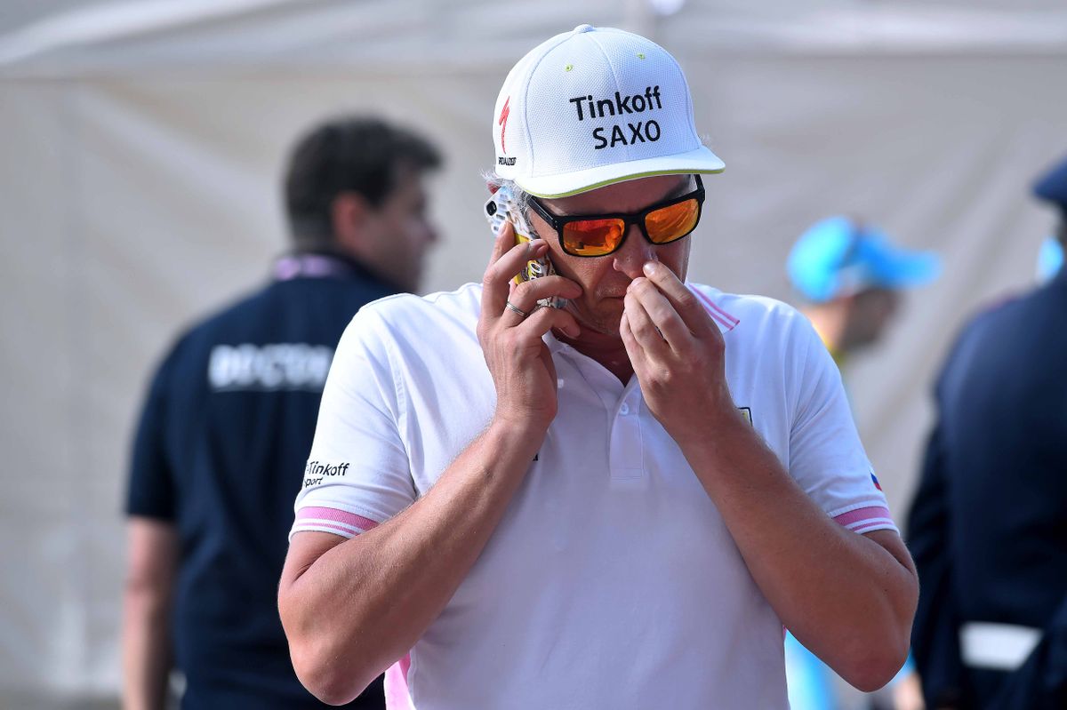 Tinkoff-Saxo boss Oleg Tinkov not getting good news on Contador's injury