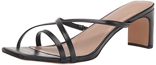 The Drop Women's Amelie Strappy Square Toe Heeled Sandal, Black, 7