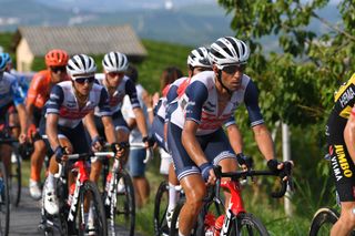 BAROLO ITALY AUGUST 12 Vincenzo Nibali of Italy and Team TrekSegafredo during the 104th Giro del Piemonte 2020 a 187km race from Santo Stefano Belbo to Barolo 294m GranPiemonte GranPiemonte on August 12 2020 Barolo Italy Photo by Tim de WaeleGetty Images