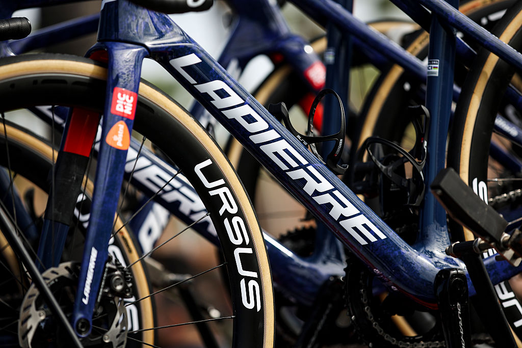 Team Picnic Postnl, Lapierre bikes during the 104th Volta Ciclista a Catalunya 2025, Stage 3 from Viladecans The Style Outlets to La Molina on March 26, 2025, in Viladecans, Spain. (Photo by Gongora/NurPhoto via Getty Images)