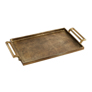 gold antique serving tray