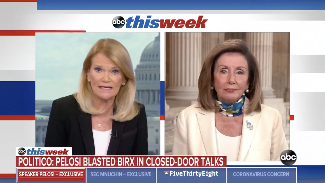 Martha Raddatz and Nancy Pelosi.