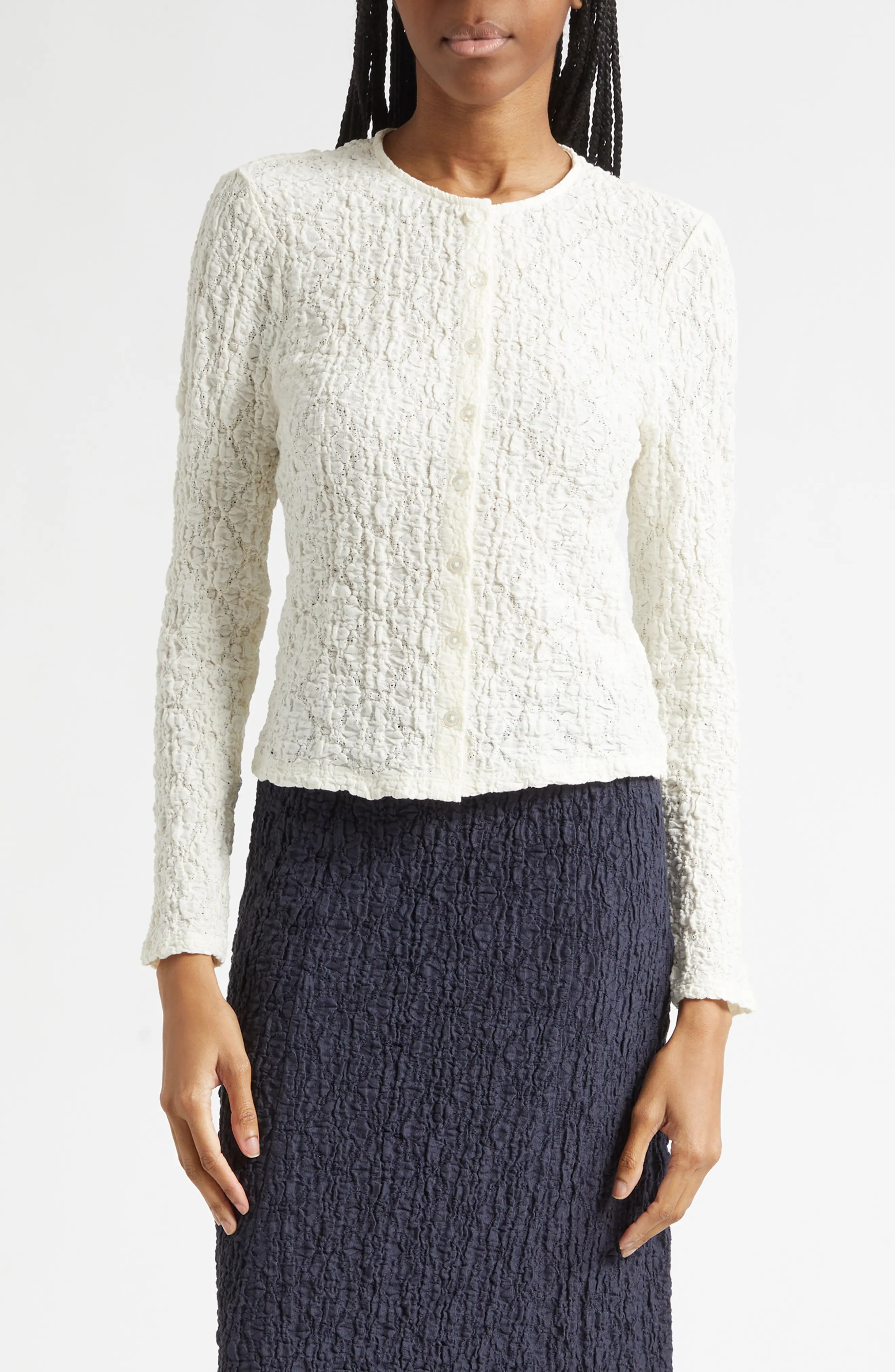 Veronica Beard, Gillingham Cotton Blend Stretch Lace Cardigan