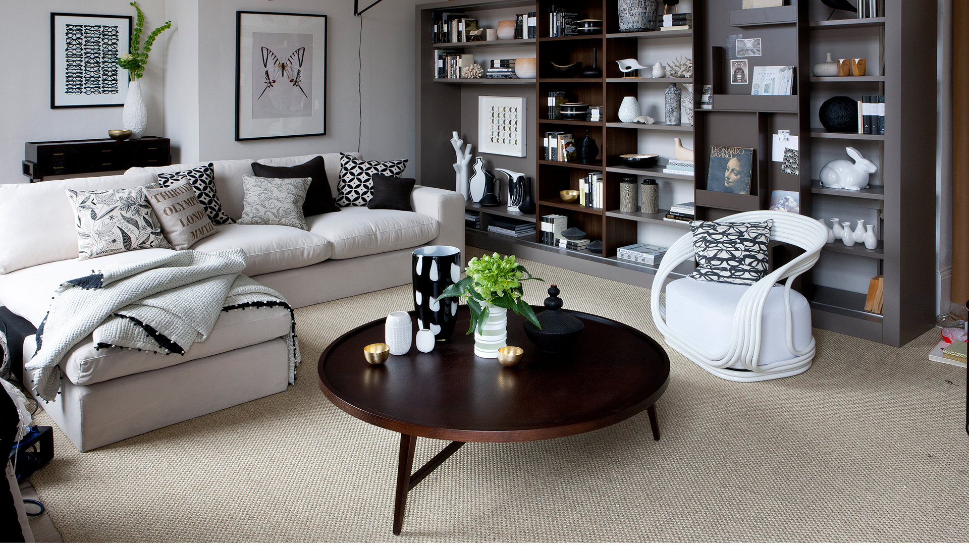 Monochrome living room