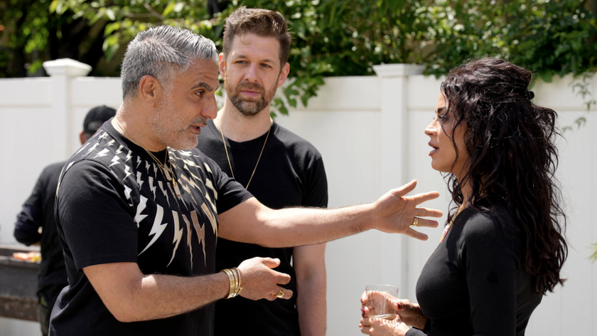 Reza Farahan, Adam Farahan and Golnesa Gharachedaghi in The Valley: Persian Style season 1