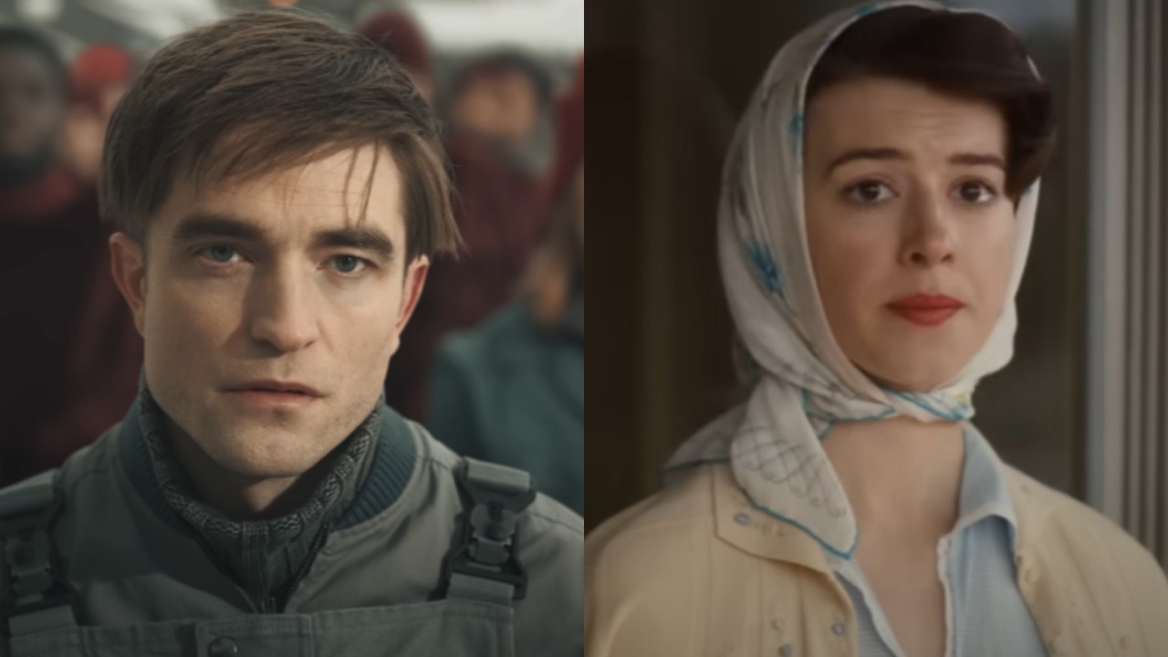 From left to right: Robert Pattinson in Mickey 17 and Daisy Edgar-Jones in On Swift Horses.
