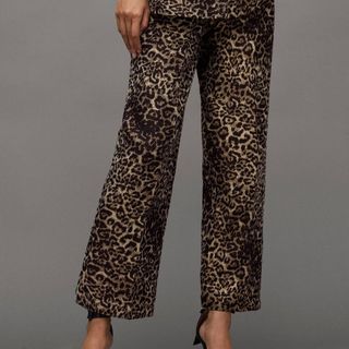 Jemi Leopard Print Relaxed Fit Trousers