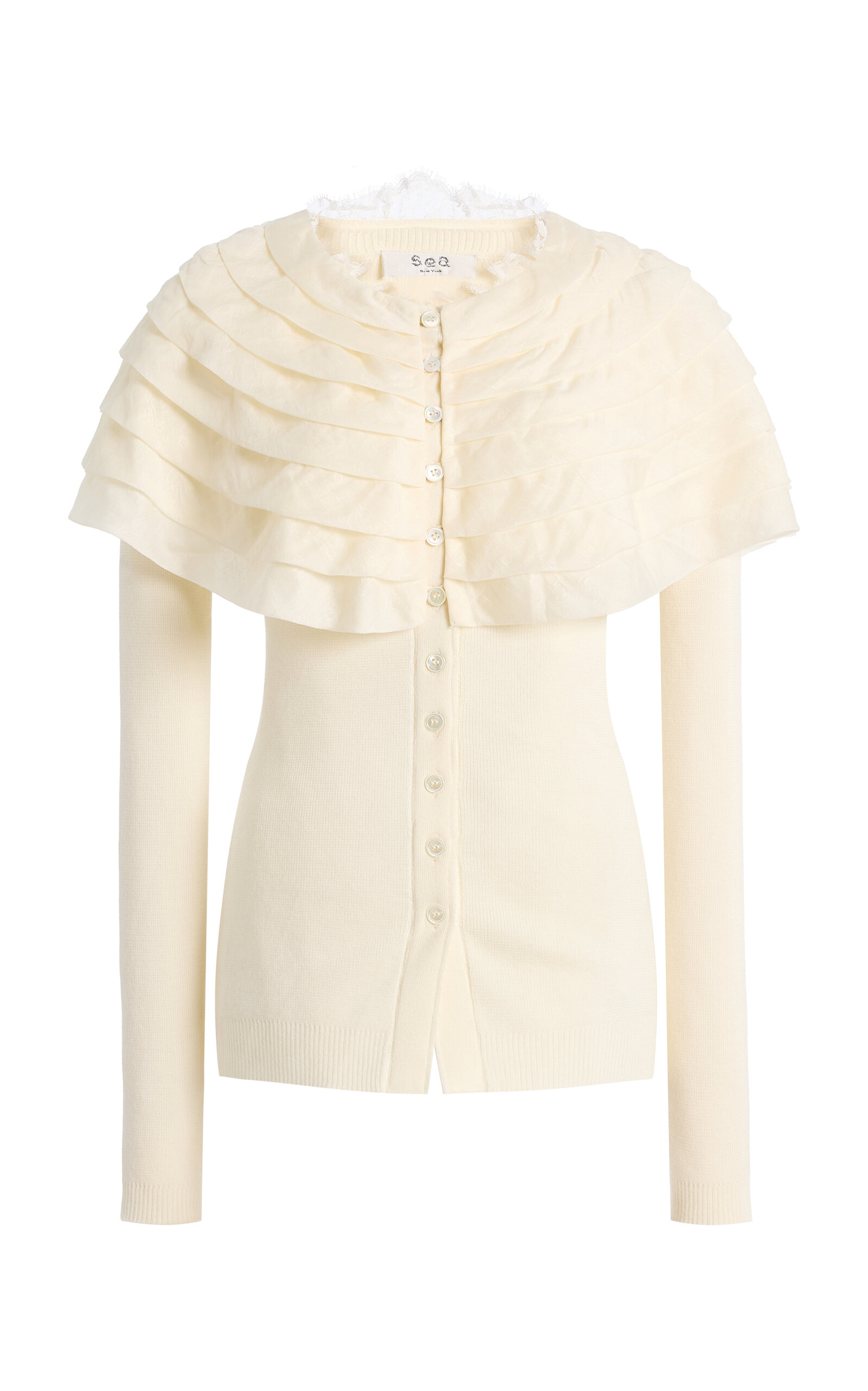 Wanda Ruffled Wool Cardigan