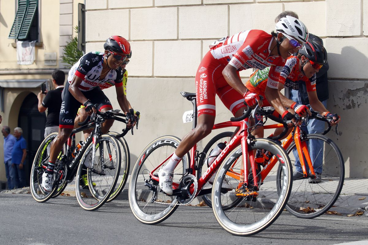 Egan Bernal (Androni-Sidermec) at the 2017 Coppa Sabatini.