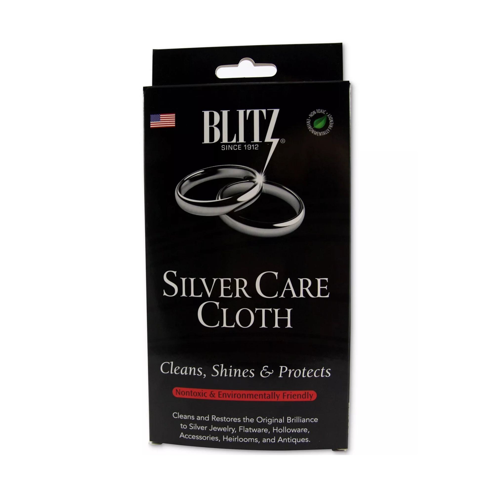 Black Blitz silver care cloth packaging