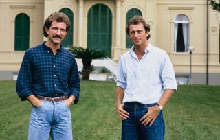 Sampdoria players Graeme Souness and Trevor Francis circa 1984