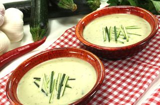 Cream of courgette soup